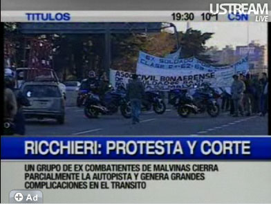 Protesta de ex combatientes de Malvinas  -  Bonziweb  -  Foto c5n